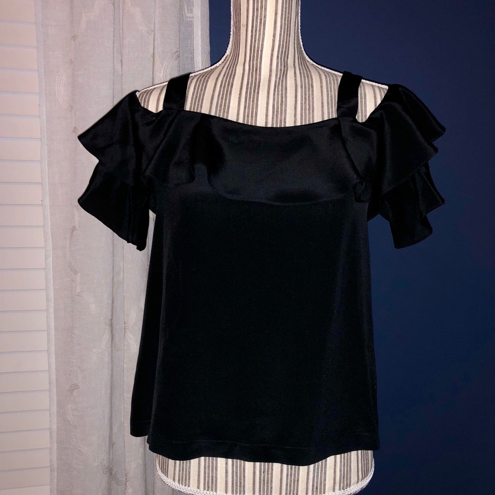 JCrew Factory Black Cold Shoulder Tank Size Small